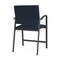 Lesro Newport Wide Hip Chair Metal Frame, Charcoal, RF Blueberry Upholstery NP1261 - alternate 2